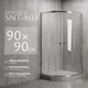 Миниатюра изображения товара Душевой уголок Saniteco SNT-803 90х90 без поддона (хром/прозрачное стекло)
