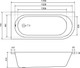 Миниатюра изображения товара Ванна акриловая Lauter Monaco 170x72.5 / 2113170L (с каркасом и сифоном 21Y11030 хром)