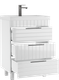 Миниатюра изображения товара Тумба под умывальник Домино Unit 60 Topaz с тремя ящиками В3
