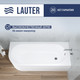 Миниатюра изображения товара Ванна акриловая Lauter Monaco 170x72.5 / 2113170R (с ножками, лицевым экраном и сифоном 21Y11021 матовый черный)