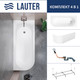 Миниатюра изображения товара Ванна акриловая Lauter Monaco 170x72.5 / 2113170R (с каркасом, лицевым экраном и сифоном 21Y11030 хром)