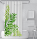 Миниатюра изображения товара Шторка-занавеска для ванны ILLU 180x180 / LH2431963 (ветка пальмы)