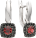 Миниатюра изображения товара Серьги из серебра ZORKA 03S5046 (с гранатами и наношпинелью)