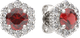 Миниатюра изображения товара Серьги из серебра ZORKA 03S50106.ZZ (c гранатом и фианитами)