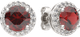 Миниатюра изображения товара Серьги из серебра ZORKA 03S50115.ZZ (с гранатом и фианитами)