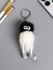 Миниатюра изображения товара Брелок Sima-Land Пушистик на кольце. Лохматый чудик / 10904378 (черный/белый)