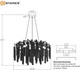 Миниатюра изображения товара Люстра Estares Roxana 65 E14х8 R-600x1200-BLACK/CRYSTAL-220-IP20