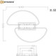 Миниатюра изображения товара Потолочный светильник Estares Modena 80W R-RC-540x640x55-WHITE/WHITE-220-IP20