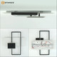 Миниатюра изображения товара Люстра Estares Lamparas 90W 3L-APP-500x500x70-WHITE/BLACK/WHITE-220-IP20