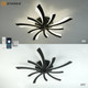 Миниатюра изображения товара Люстра Estares Alessia 100W 5F-APP-750х76-BLACK/WHITE-220-IP20