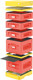 Миниатюра изображения товара Улей Lyson Дадан На 10 Рамок / WKK9RD (красный/желтый)