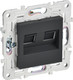 Миниатюра изображения товара Розетка IEK Skandy SK-K20-2-K53 (графит)