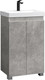 Миниатюра изображения товара Тумба под умывальник Belux Бостон Н 60 (31, бетон чикаго светло-серый)
