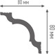 Миниатюра изображения товара Плинтус потолочный ПЛИНТЭКС I 80/80