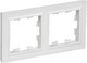 Миниатюра изображения товара Рамка для выключателей и розеток IEK Brite BR-M22-K91 (арктический белый)