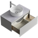 Миниатюра изображения товара Тумба под умывальник Aqwella Geometria GE01081ST+STG814X476GS