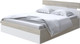 Миниатюра изображения товара Двуспальная кровать Proson Milton с ПМ 160x200 (ясень шимо светлый/белый)