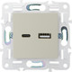 Миниатюра изображения товара Розетка IEK Skandy SK-U22-D31-K10 (бежевый)