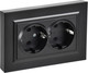 Миниатюра изображения товара Розетка IEK Brite BR-R27-16-K02-F (черный)
