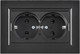 Миниатюра изображения товара Розетка IEK Brite BR-R27-16-K02-F (черный)