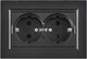 Миниатюра изображения товара Розетка IEK Brite BR-R28-16-K02-F (черный)