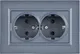 Миниатюра изображения товара Розетка IEK Brite BR-R28-16-K35-F (маренго)