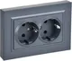 Миниатюра изображения товара Розетка IEK Brite BR-R28-16-K35-F (маренго)