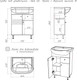 Миниатюра изображения товара Тумба под умывальник Айсберг Уют 60 Промо с верхним ящиком В1