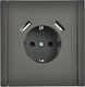 Миниатюра изображения товара Розетка IEK Forte&Piano FP-R14-16-U21-D31-K03 (серый)
