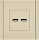 Миниатюра изображения товара Розетка IEK Forte&Piano FP-U21-D31-K10 (ваниль)