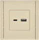 Миниатюра изображения товара Розетка IEK Forte&Piano FP-U22-018-K10 (ваниль)