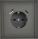 Миниатюра изображения товара Розетка IEK Forte&Piano FP-R14-16-U22-018-K03 (серый)