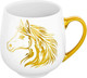 Миниатюра изображения товара Кружка Elan Gallery Лошадь / 880269 (золото/белый)