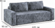 Миниатюра изображения товара Диван Sundays Home Лофт (велюр плюш серый)