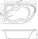 Миниатюра изображения товара Ванна акриловая Lauter Geneva 170x105 / 2103170L (с каркасом, лицевым экраном и сифоном 21Y32000 хром)
