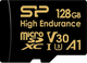 Миниатюра изображения товара Карта памяти Silicon Power High Endurance microSD 128GB SP128GBSTXDV3V1HSP (с адаптером)