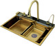 Миниатюра изображения товара Мойка кухонная со смесителем Cerutti Gloria Nano Gold (золото)