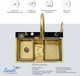Миниатюра изображения товара Мойка кухонная со смесителем Cerutti Gloria Nano Gold (золото)