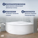 Миниатюра изображения товара Ванна акриловая Lauter Majestica 150x150 / 21040150 (с каркасом, лицевым экраном и сифоном 21Y32000 хром)