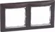 Рамка для выключателей и розеток Legrand Valena DIY / 696731 (темное дерево/серебристый) — фото 2