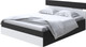 Миниатюра изображения товара Полуторная кровать Proson Milton с ПМ 140x190 (черный/белый)