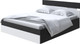 Миниатюра изображения товара Двуспальная кровать Proson Milton с ПМ 180x190 (черный/белый)