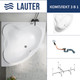 Миниатюра изображения товара Ванна акриловая Lauter Riviera 150x150 / 21050150 (с каркасом и сифоном 21Y11030 хром)
