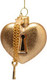 Миниатюра изображения товара Елочная игрушка Vondels Сердце с ключиком / 4250101065583 (золотой)