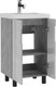 Миниатюра изображения товара Тумба под умывальник Айсберг Bazis 50 Марта без ящика (бетон)