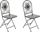 Миниатюра изображения товара Комплект стульев складных Tetchair Secret De Maison Vicenza (2шт, черный/плитка Astra)