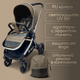 Миниатюра изображения товара Детская универсальная коляска Bubago Gaudi 3в1 / BG 195-2 (бежевый)