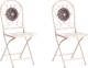 Миниатюра изображения товара Комплект стульев складных Tetchair Secret De Maison Vicenza (2шт, белый/плитка калейдоскоп)
