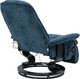 Миниатюра изображения товара Массажное кресло Calviano 22 с пуфом (синий плюш)