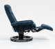 Миниатюра изображения товара Массажное кресло Calviano 22 с пуфом (синий плюш)